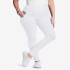 Stretch-Cotton Knit Pull-On Pocket Leggings image number null