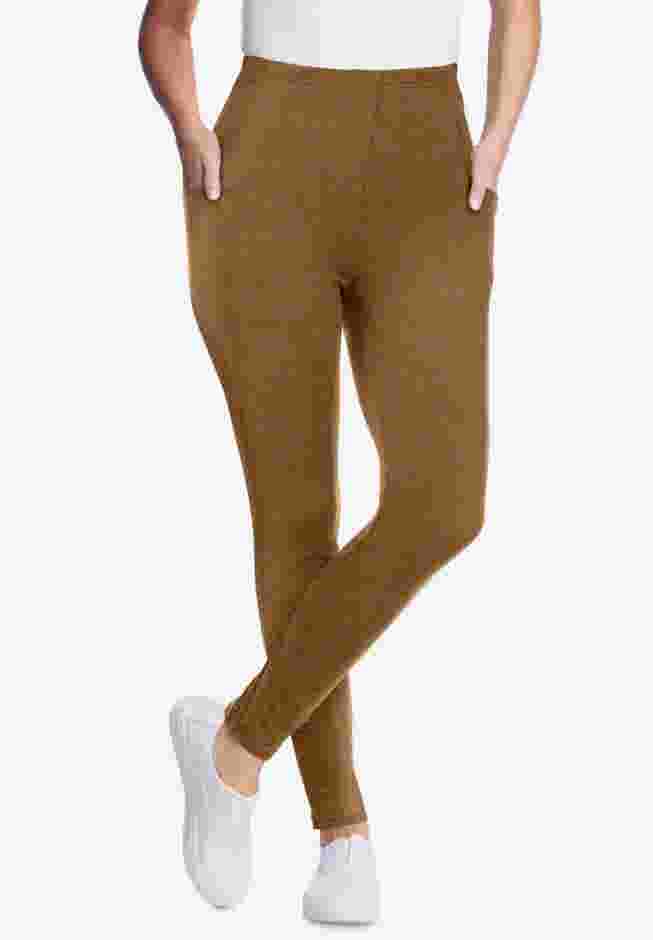 Stretch-Cotton Knit Pull-On Pocket Leggings image number 0