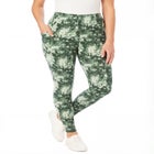 Side Pocket Ankle-Length Pull-On Stretch Knit Cotton Spandex Leggings image number 0