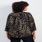 Hailey Zip Front Pintuck Blouse image number 1