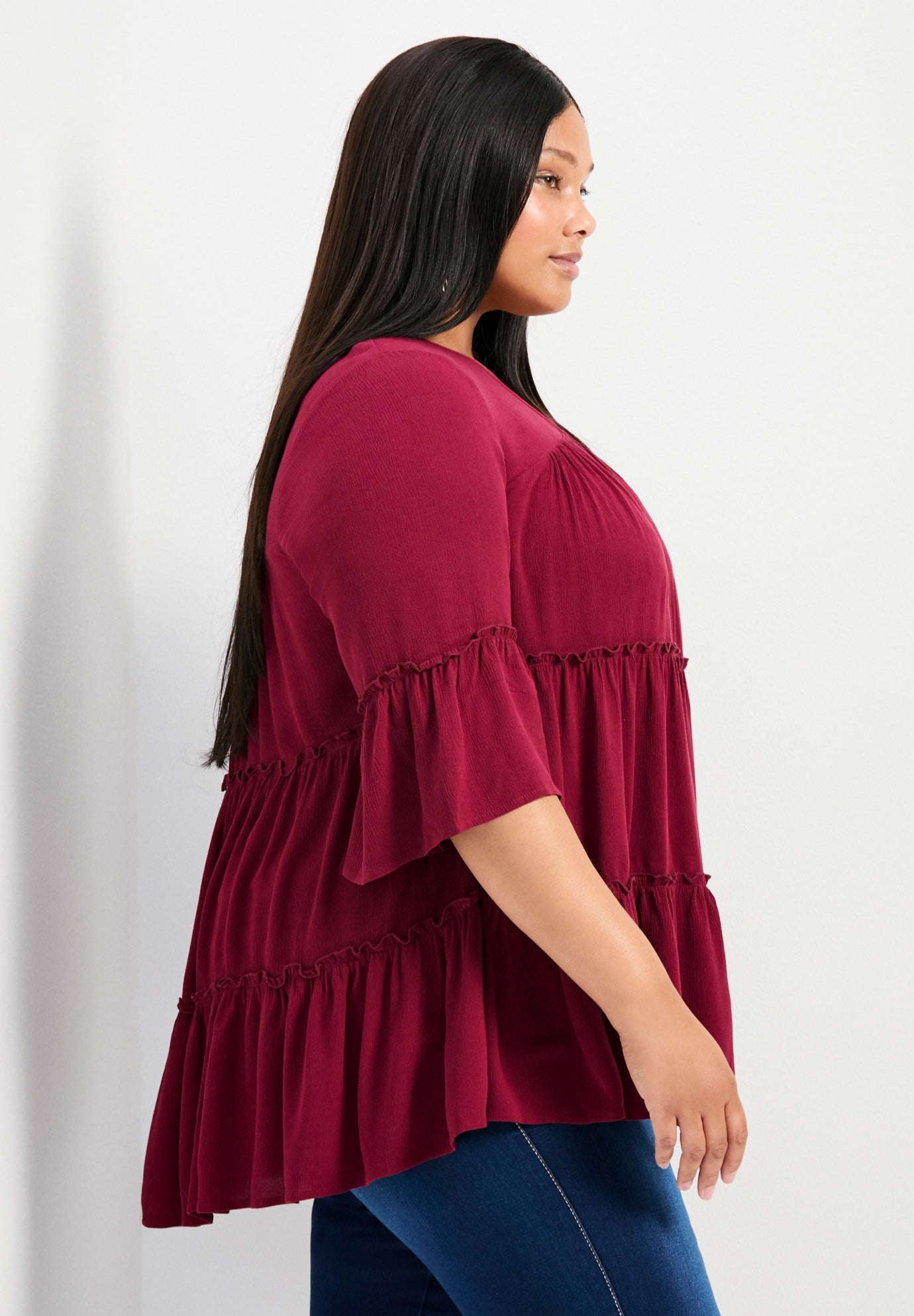 Amy Tiered Bell Sleeve Blouse image number 2