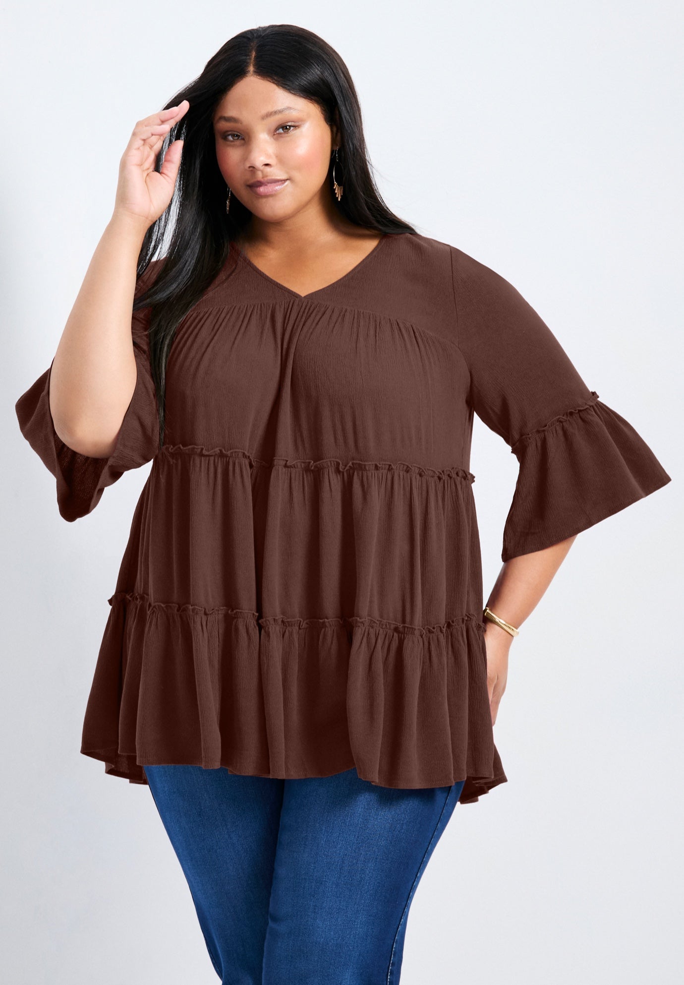 Amy Tiered Bell Sleeve Blouse image number 0