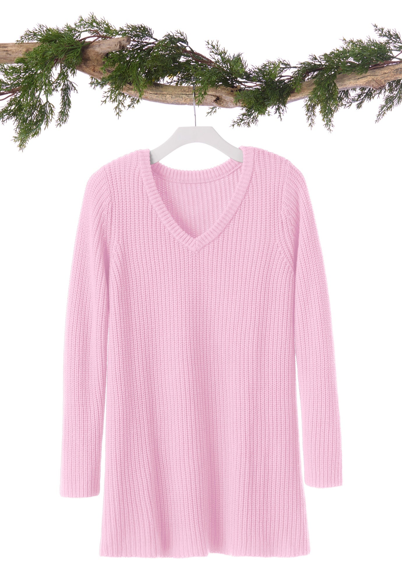 V-Neck Shaker Trapeze Sweater image number 1