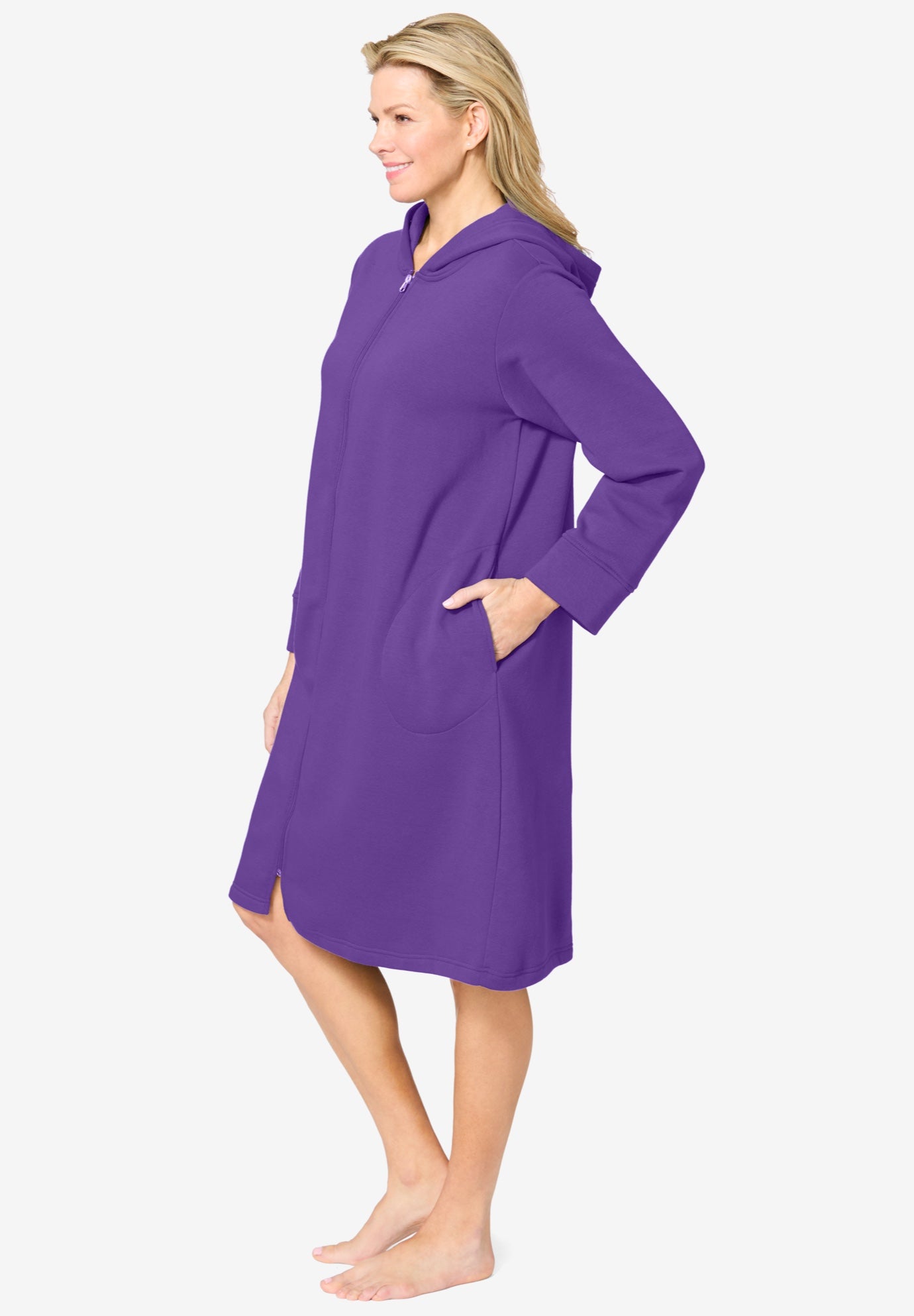 Short Hooded Sweatshirt Robe image number 2