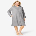 Short Hooded Sweatshirt Robe image number null