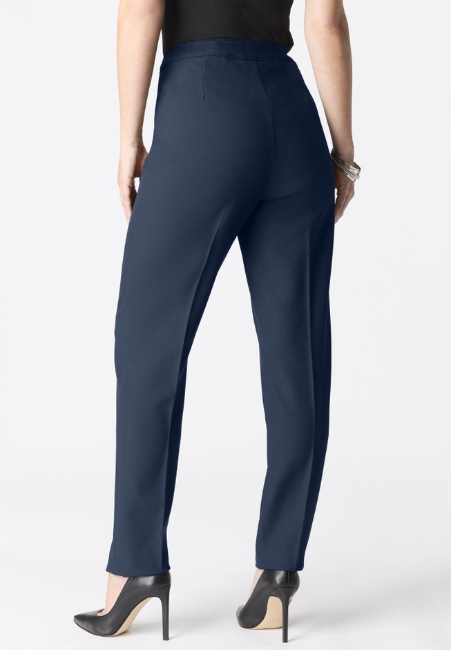 Plus Size Bend Over&reg; Classic Structured Straight-Leg Pull-On Pant image number 3