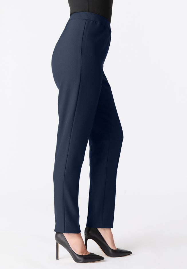 Plus Size Bend Over&reg; Classic Structured Straight-Leg Pull-On Pant image number 2