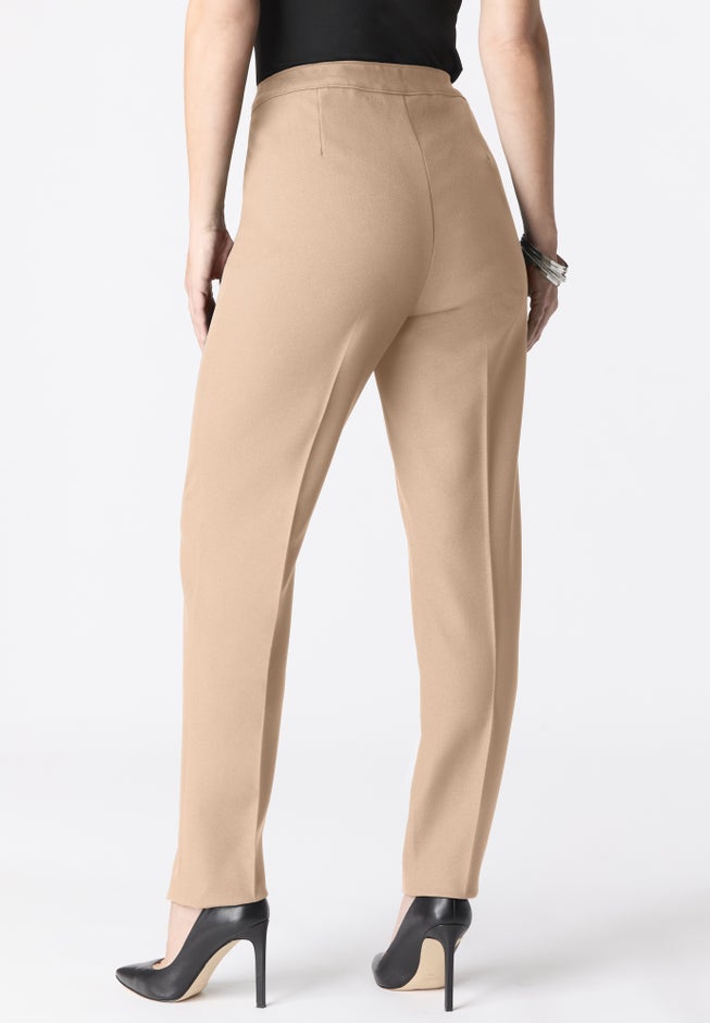 Plus Size Classic Bend Over&reg; Structured Straight Leg Pull-On Pant image number 3