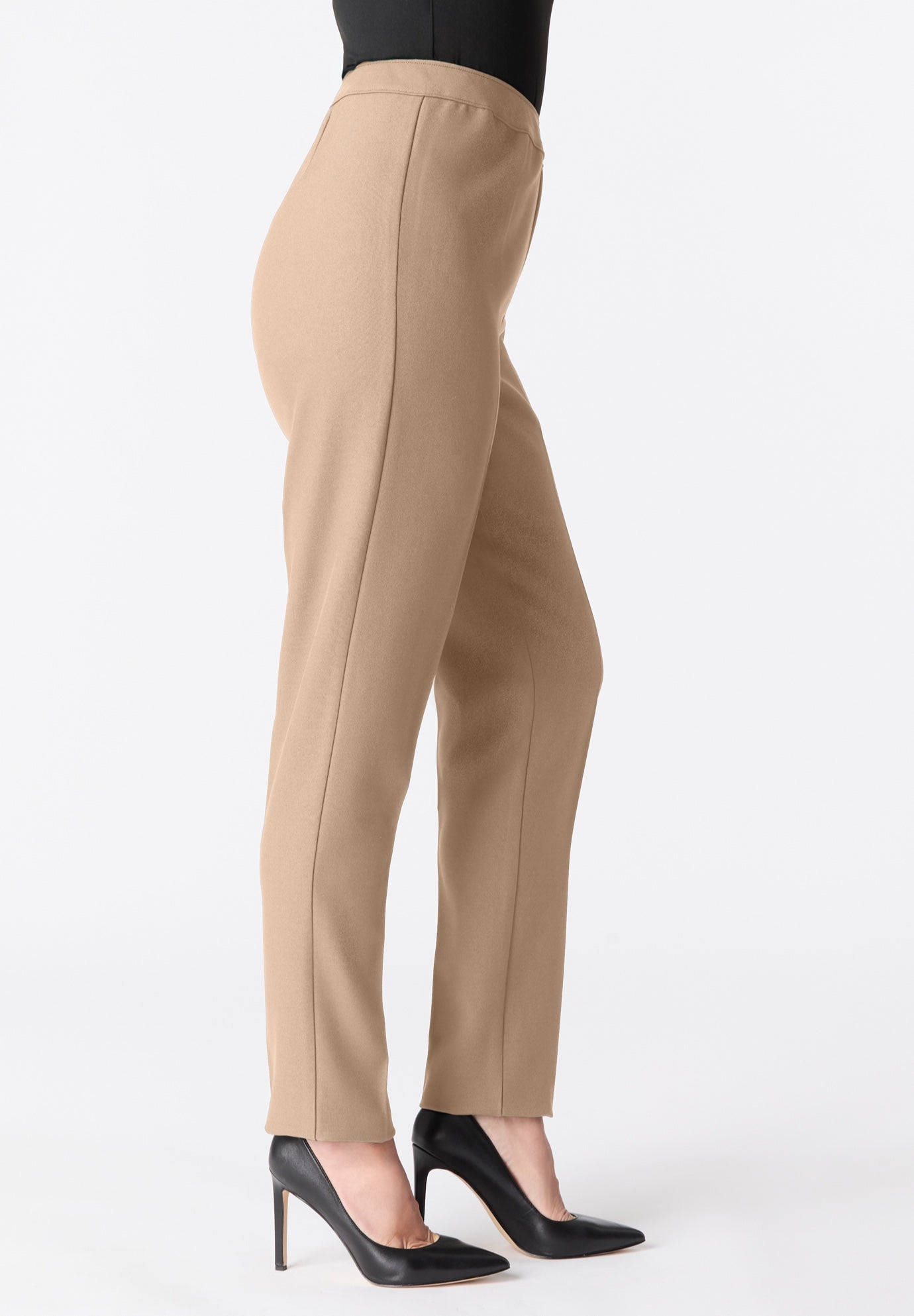 Plus Size Classic Bend Over&reg; Structured Straight Leg Pull-On Pant image number 2