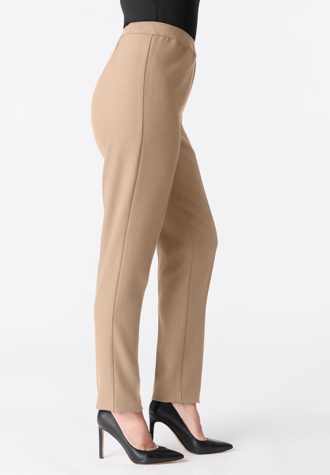 Plus Size Classic Bend Over&reg; Structured Straight Leg Pull-On Pant image number 2