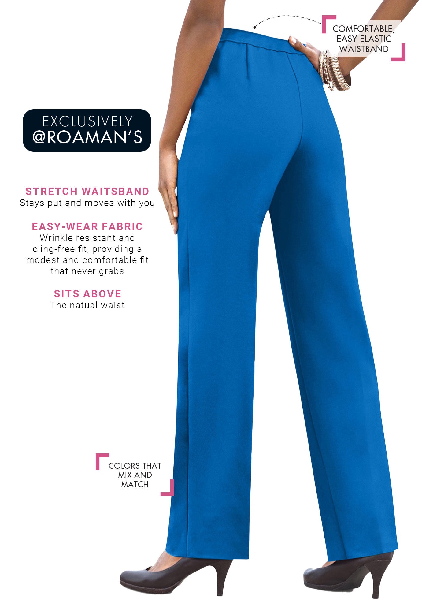 Plus Size Classic Bend Over&reg; Structured Straight Leg Pull-On Pant image number 4