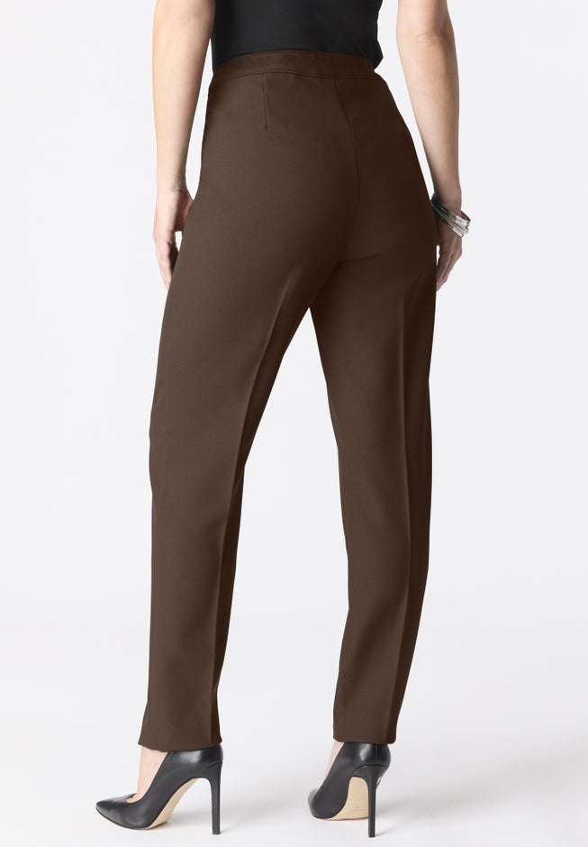 Plus Size Bend Over&reg; Classic Structured Straight-Leg Pull-On Pant image number 3