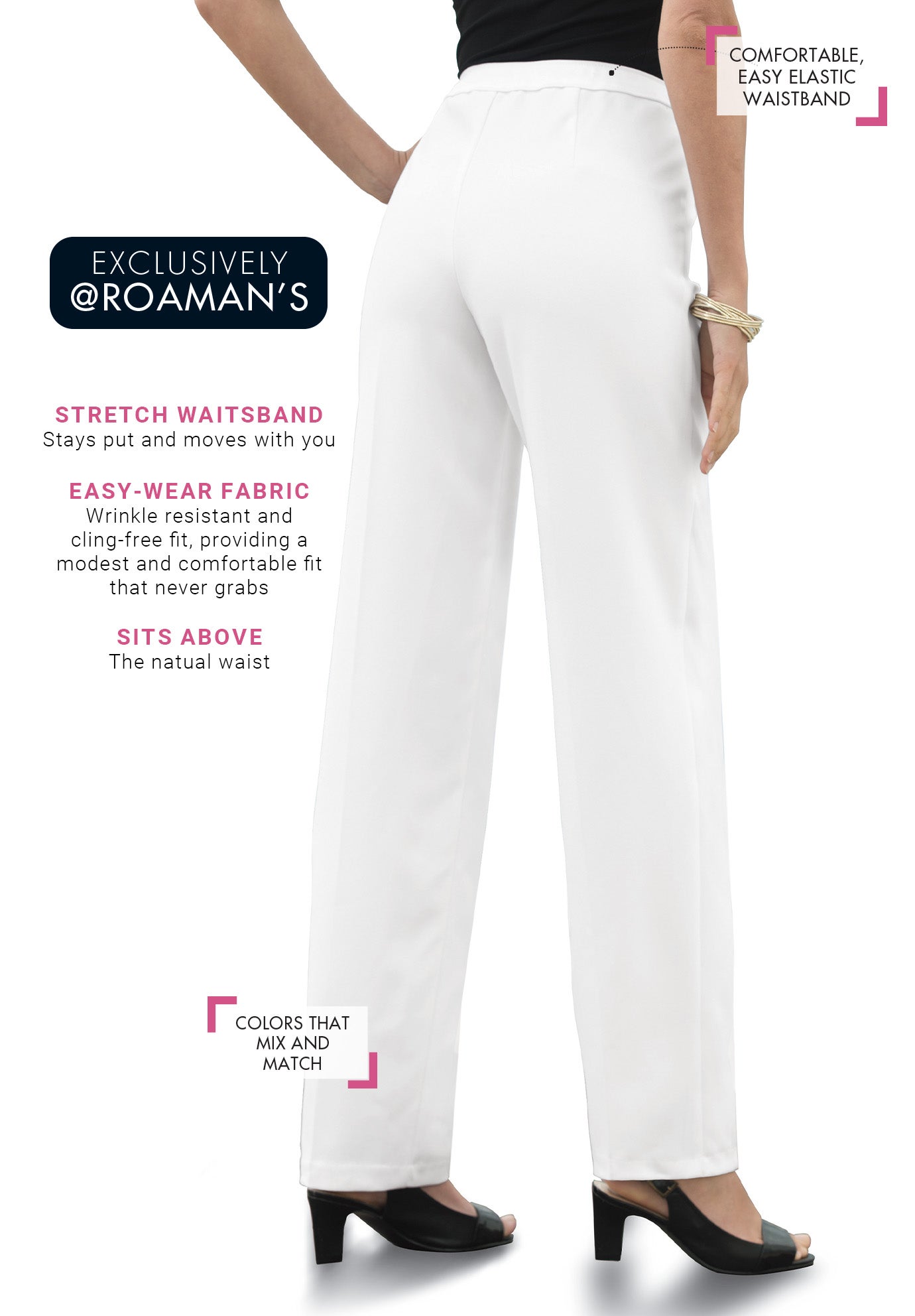 Plus Size Classic Bend Over&reg; Structured Straight Leg Pull-On Pant image number 0