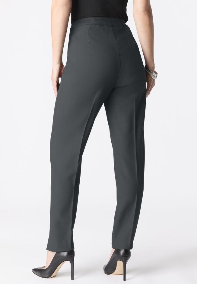 Plus Size Classic Bend Over&reg; Structured Straight Leg Pull-On Pant image number 2