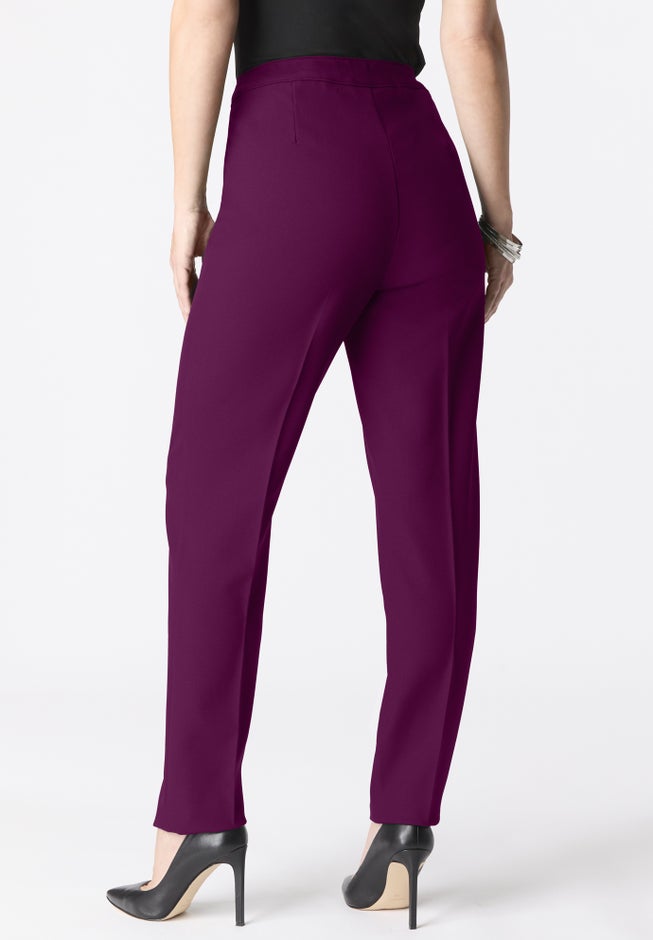 Plus Size Bend Over&reg; Classic Structured Straight-Leg Pull-On Pant image number 3