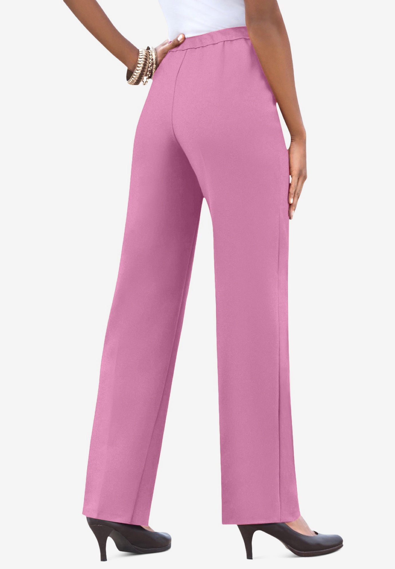 Plus Size Classic Bend Over&reg; Structured Straight Leg Pull-On Pant image number 1