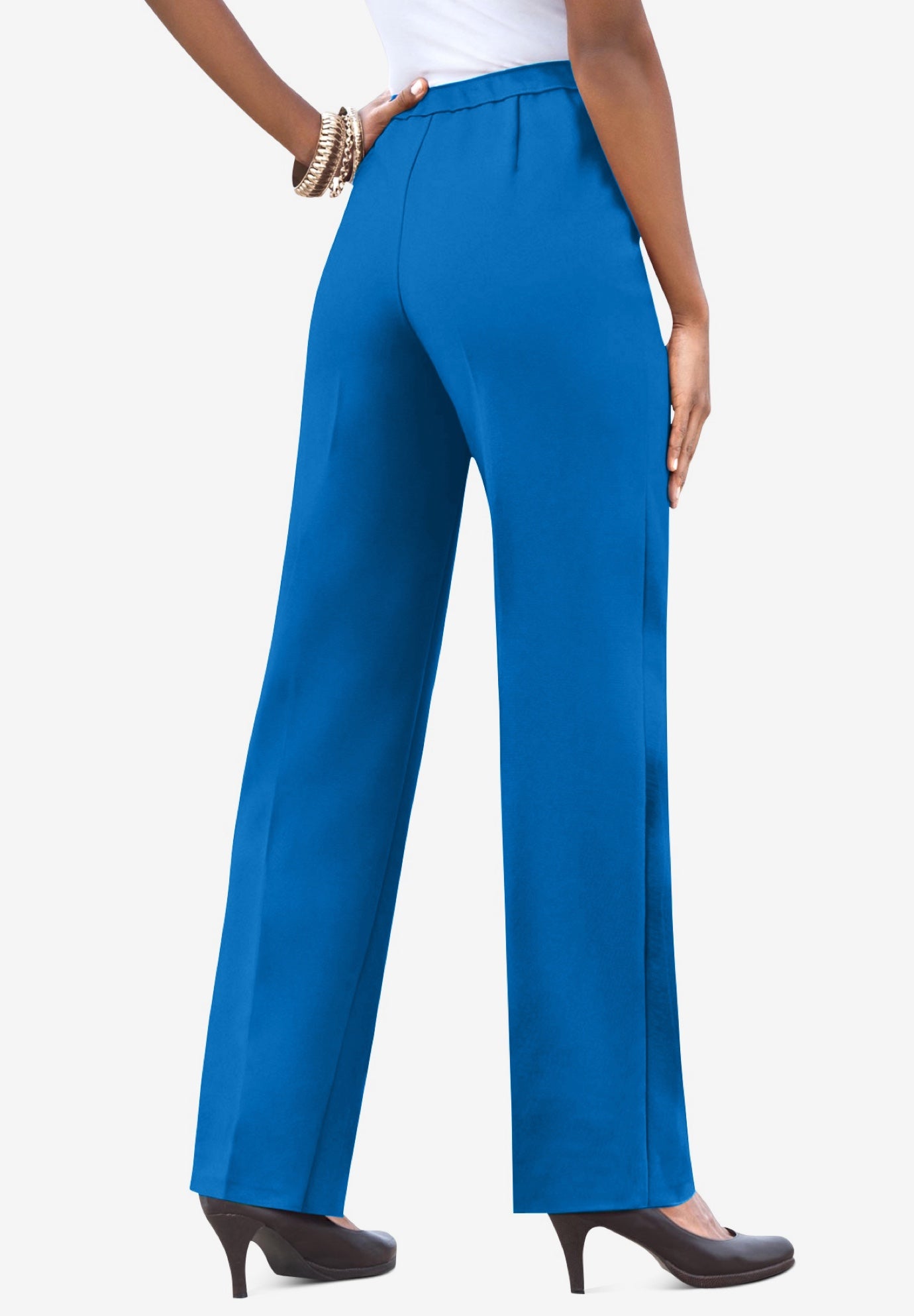 Plus Size Classic Bend Over&reg; Structured Straight Leg Pull-On Pant image number 0
