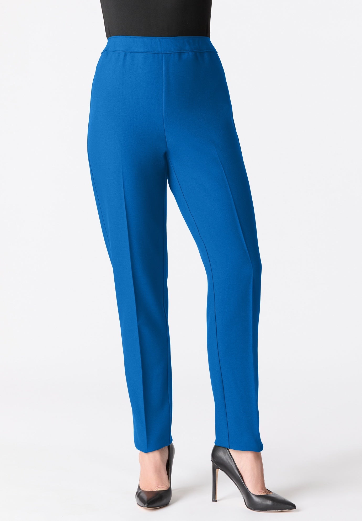 Plus Size Classic Bend Over&reg; Structured Straight Leg Pull-On Pant image number 1