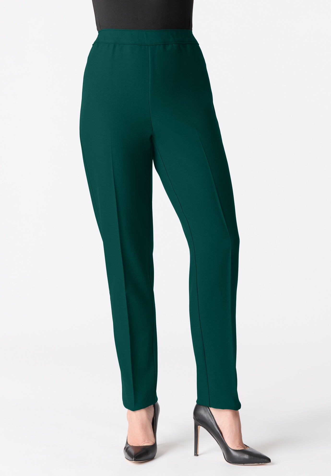 Plus Size Classic Bend Over&reg; Structured Straight Leg Pull-On Pant image number 0