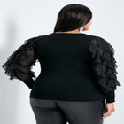 Frill Sleeve Sweater image number null