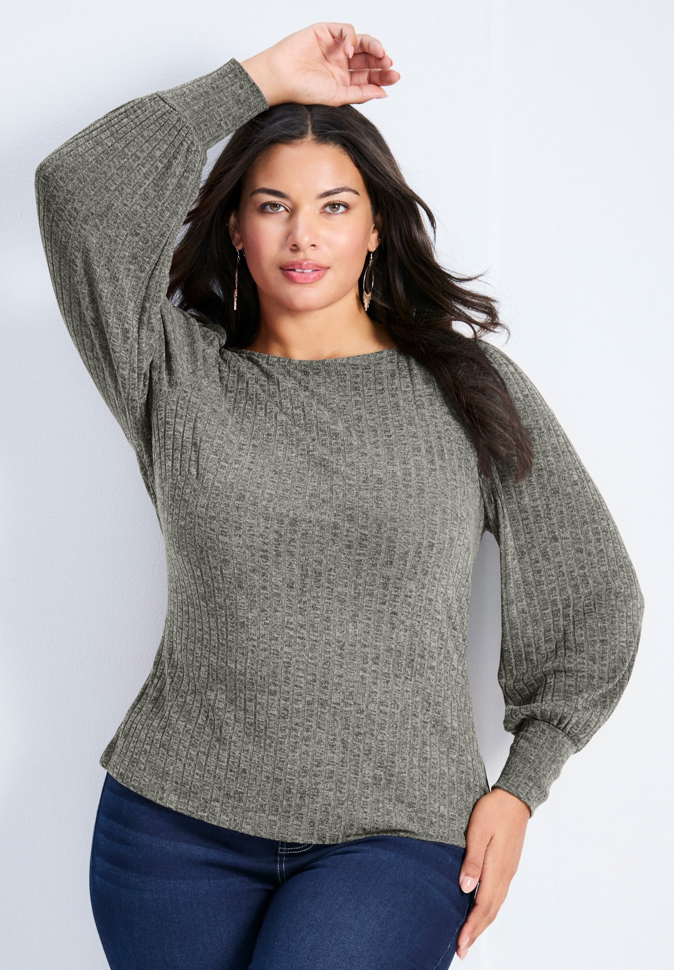Jessica Rib Hacci Knit Top image number 0