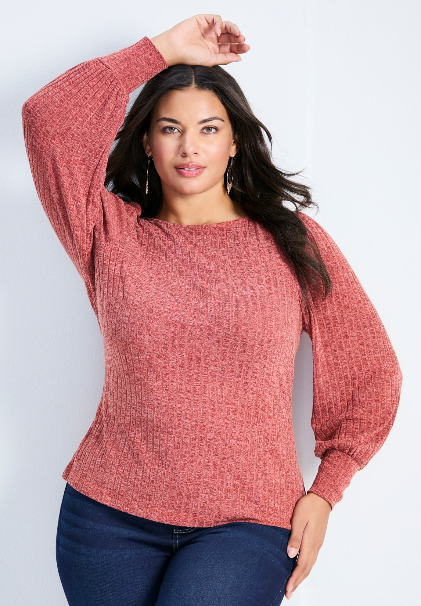 Jessica Rib Hacci Knit Top image number 0