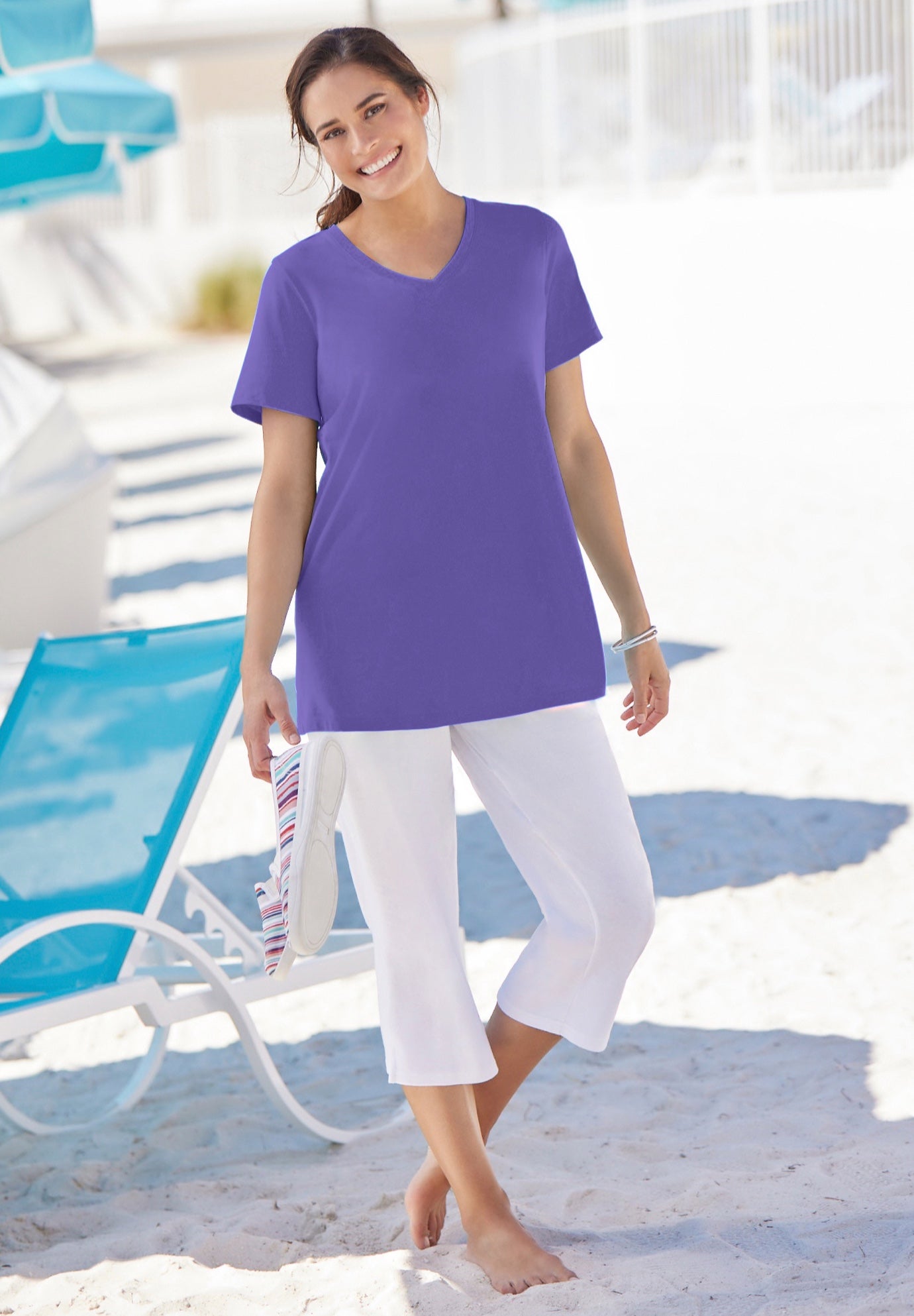 Perfect Short-Sleeve V-Neck Tee image number 0