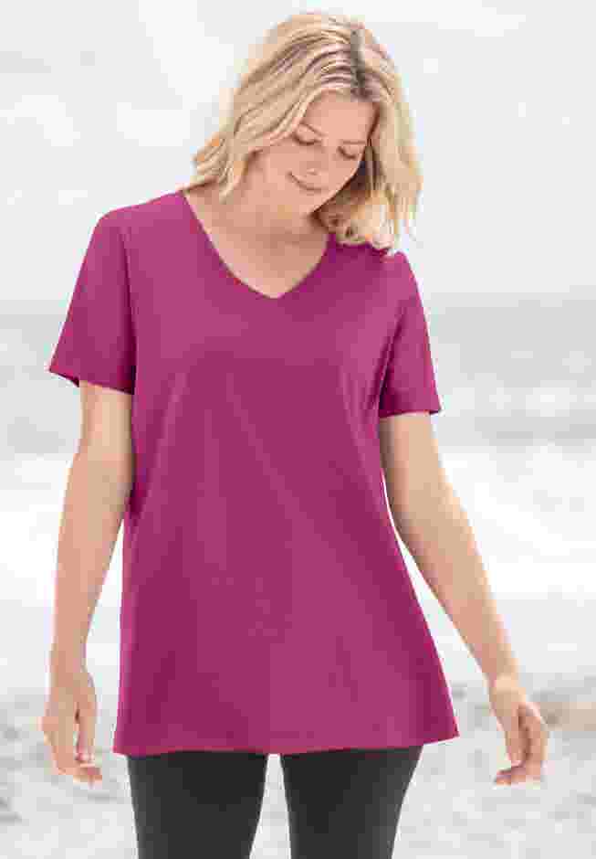 Perfect Short-Sleeve V-Neck Tee image number 0