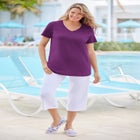 Perfect Short-Sleeve V-Neck Tee image number null