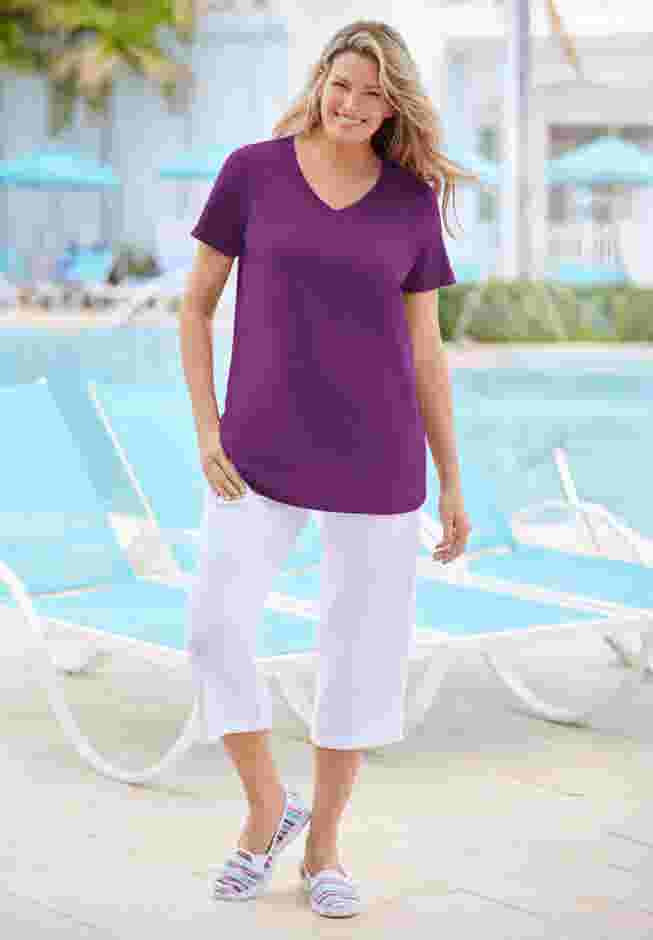 Perfect Short-Sleeve V-Neck Tee image number 3