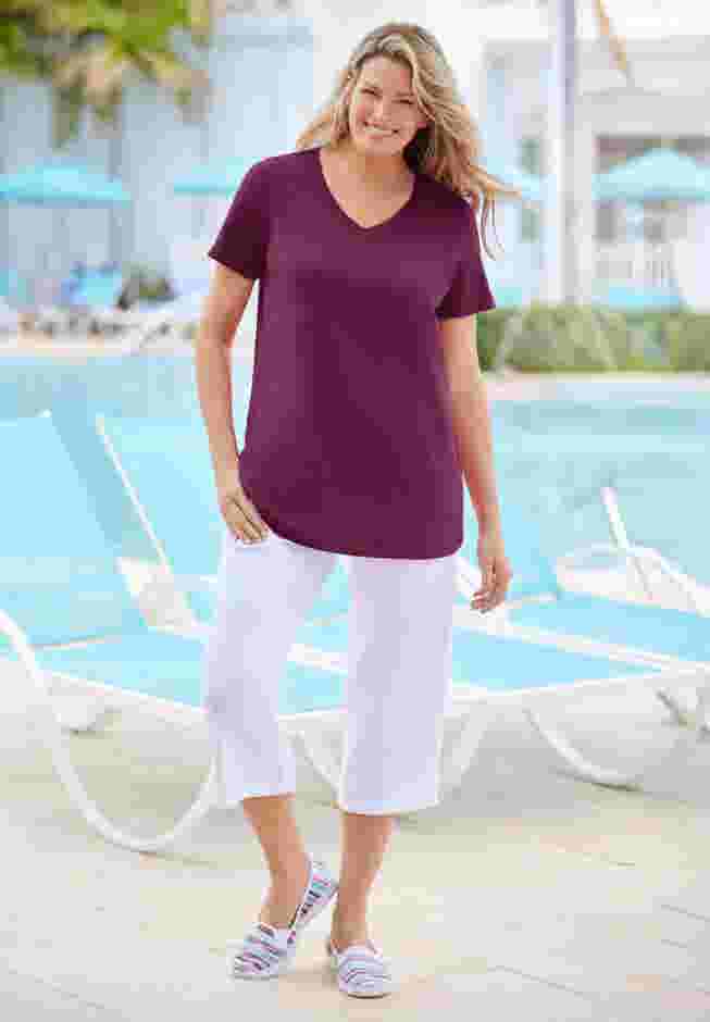 Perfect Short-Sleeve V-Neck Tee image number 0