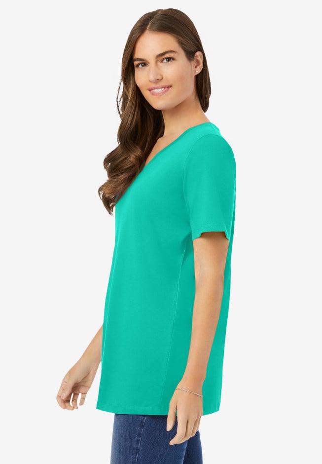 Perfect Short-Sleeve V-Neck Tee image number 2