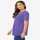 Perfect Short-Sleeve V-Neck Tee image number null