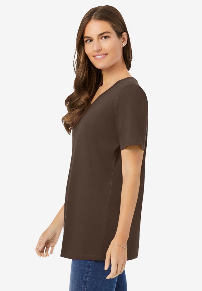 Perfect Short-Sleeve V-Neck Tee image number 2