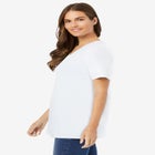 Perfect Short-Sleeve V-Neck Tee image number null