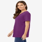 Perfect Short-Sleeve V-Neck Tee image number null