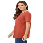 Perfect Short-Sleeve V-Neck Tee image number null