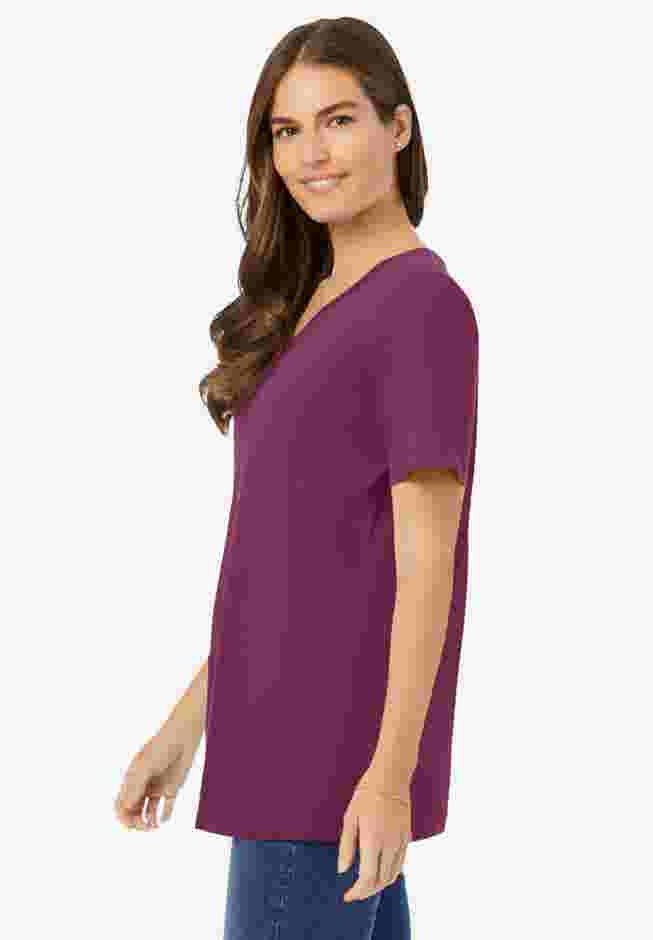 Perfect Short-Sleeve V-Neck Tee image number 3