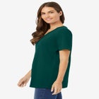 Perfect Short-Sleeve V-Neck Tee image number null