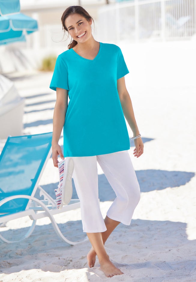 Perfect Short-Sleeve V-Neck Tee image number 8