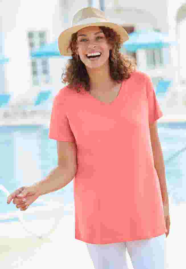 Perfect Short-Sleeve V-Neck Tee image number 0