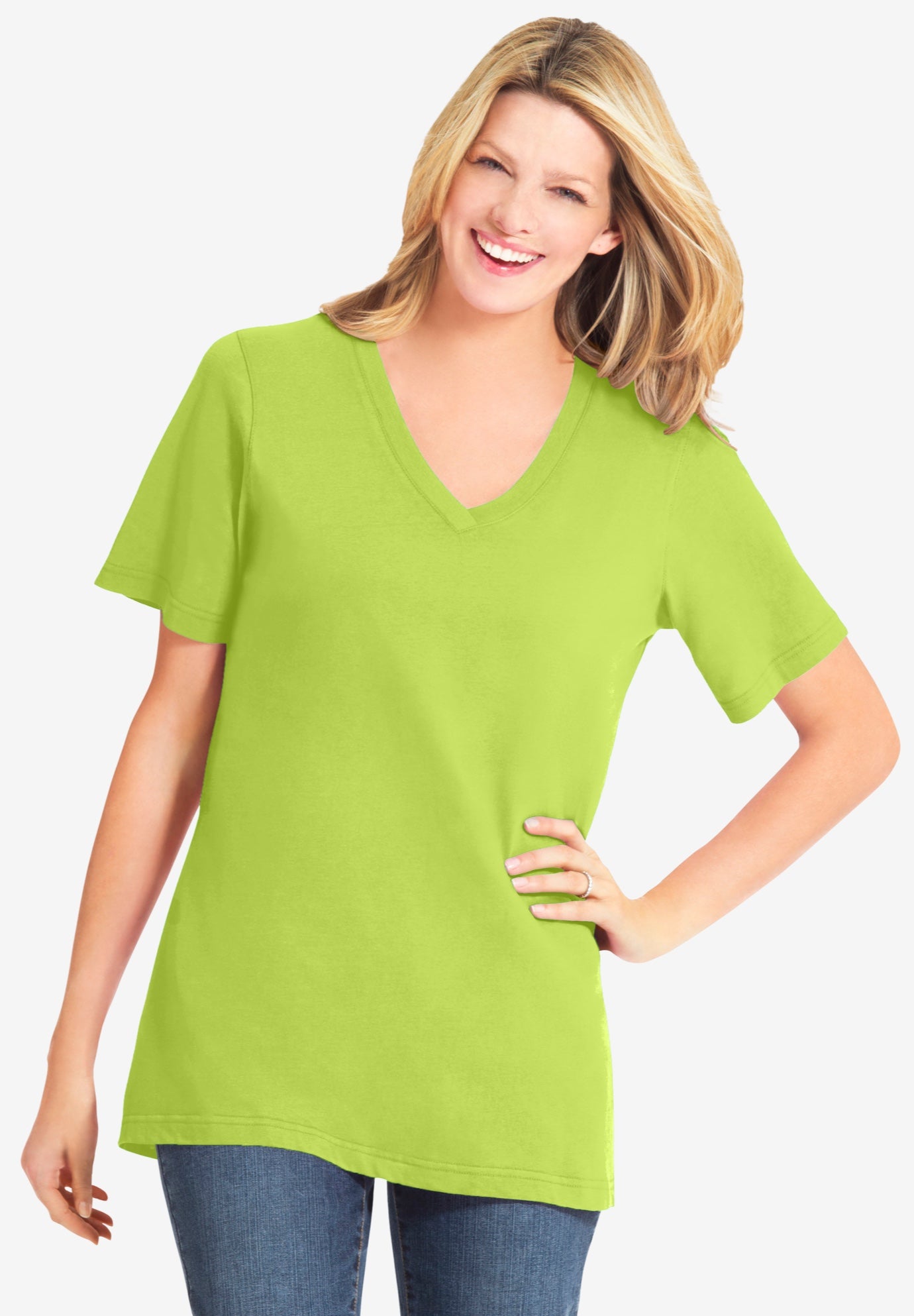 Perfect Short-Sleeve V-Neck Tee image number 0