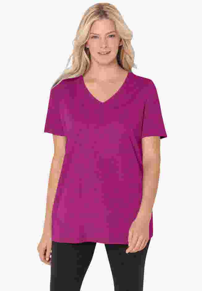 Perfect Short-Sleeve V-Neck Tee image number 3