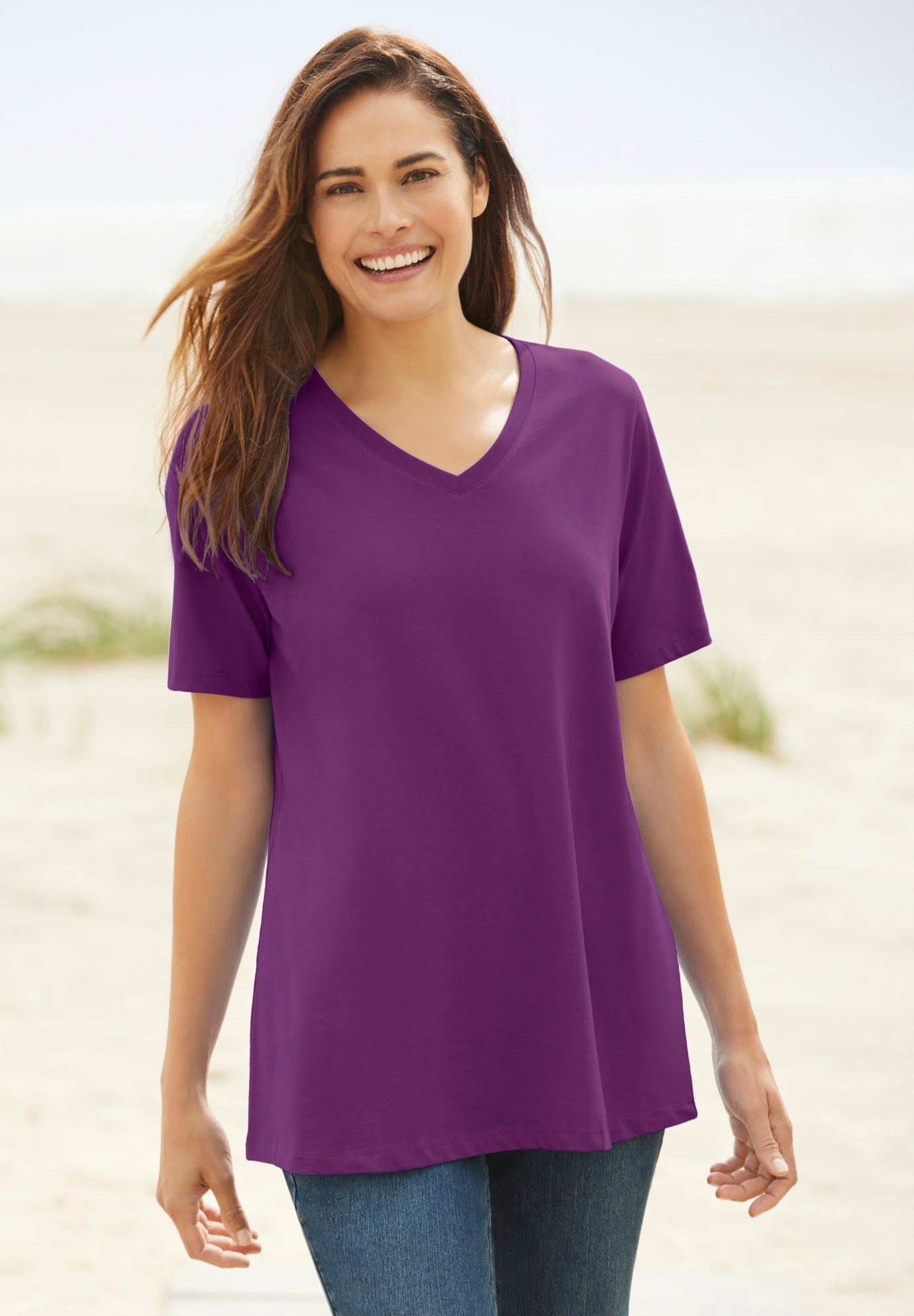 Perfect Short-Sleeve V-Neck Tee image number 0