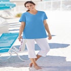Perfect Short-Sleeve V-Neck Tee image number null