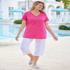 Perfect Short-Sleeve V-Neck Tee image number null