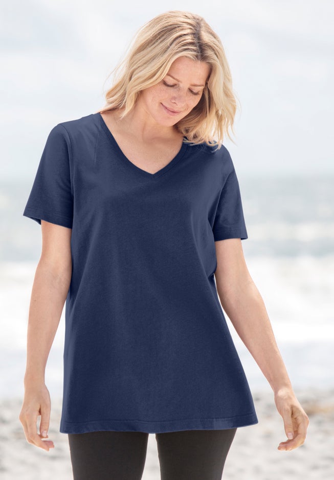 Perfect Short-Sleeve V-Neck Tee image number 0