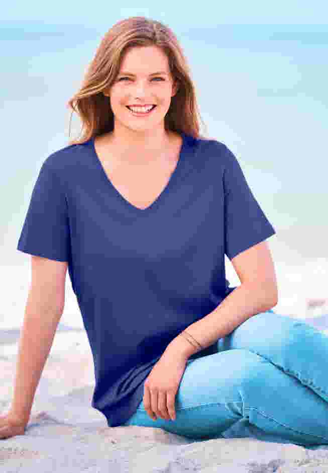 Perfect Short-Sleeve V-Neck Tee image number 0