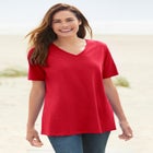Perfect Short-Sleeve V-Neck Tee image number null