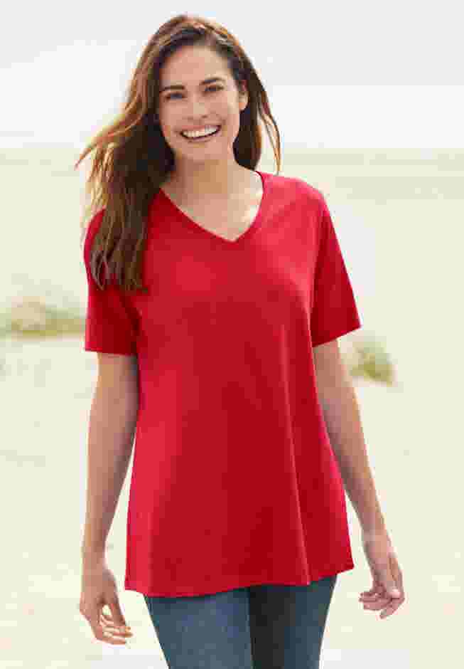 Perfect Short-Sleeve V-Neck Tee image number 0